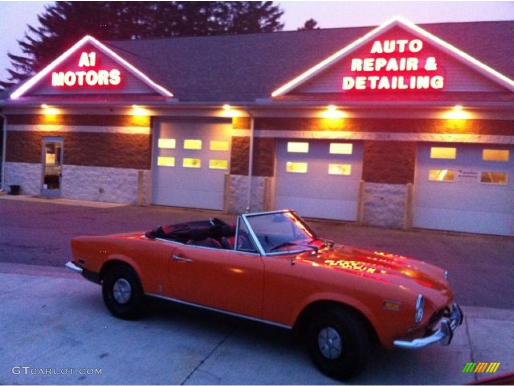 Orange 1974 Fiat 124 Spider Standard 124 Spider Model Exterior Photo #69531240