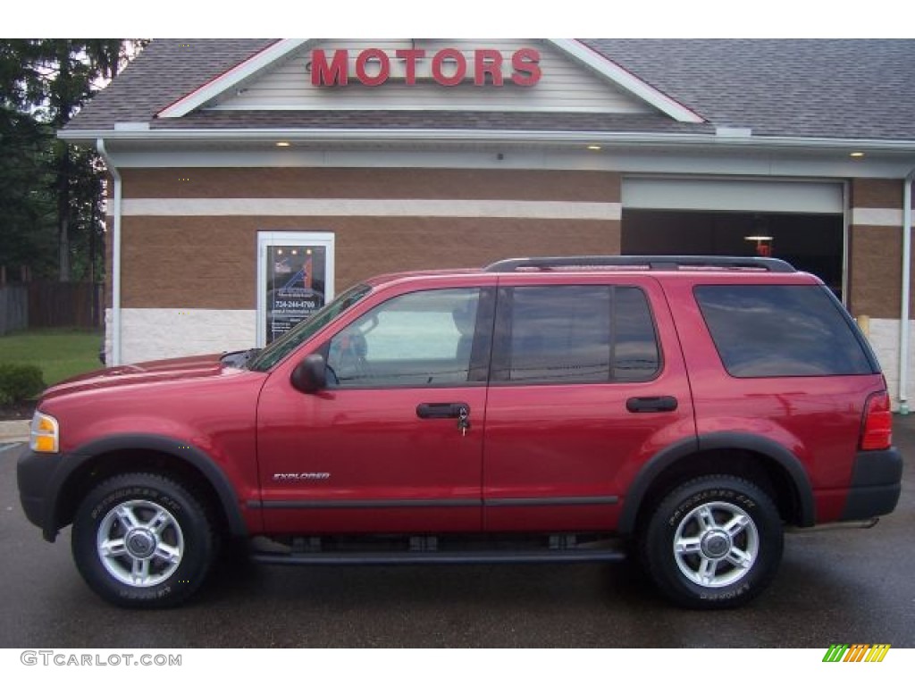 2004 Explorer XLS 4x4 - Redfire Metallic / Graphite photo #3