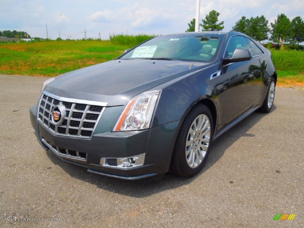 2012 CTS Coupe - Thunder Gray ChromaFlair / Light Titanium/Ebony photo #1