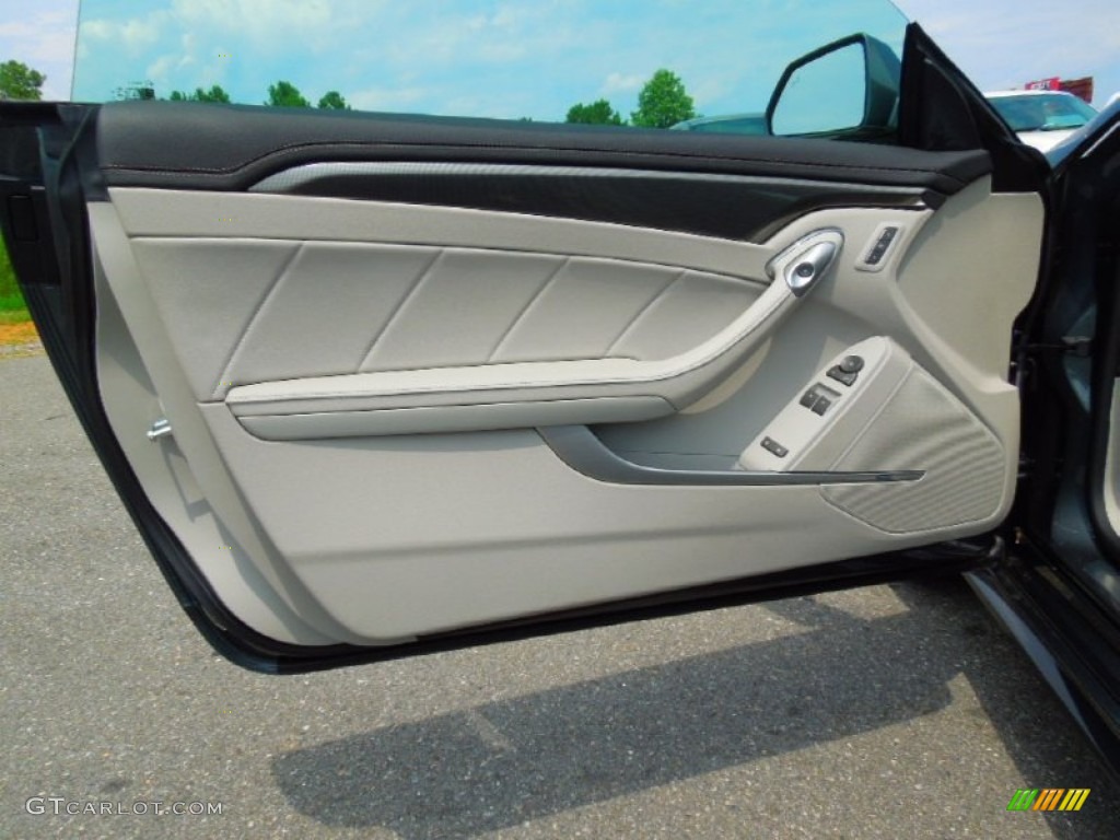 2012 Cadillac CTS Coupe Light Titanium/Ebony Door Panel Photo #69531880