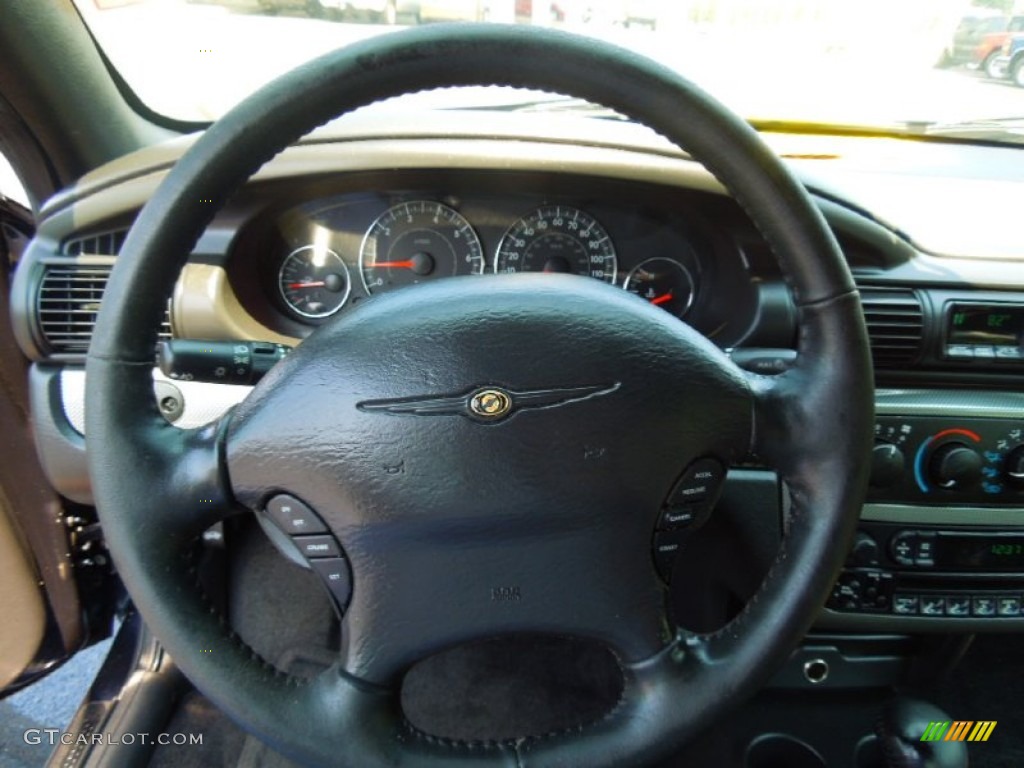 2004 Chrysler Sebring Touring Convertible Dark Slate Gray Steering Wheel Photo #69533166