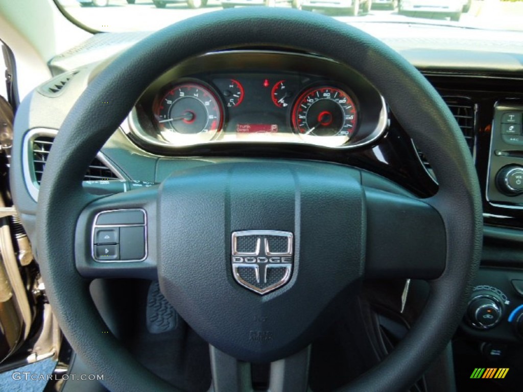 2013 Dodge Dart SE Black Steering Wheel Photo #69534138