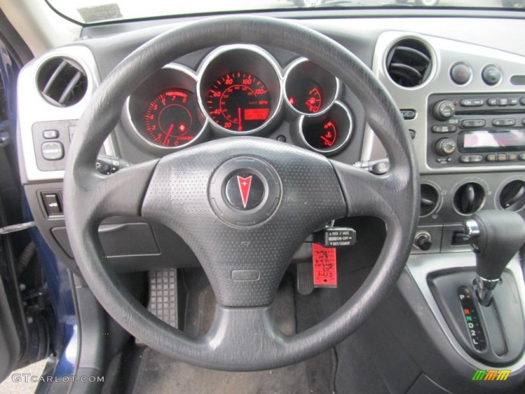 2003 Pontiac Vibe Standard Vibe Model Graphite Steering Wheel Photo #69534471