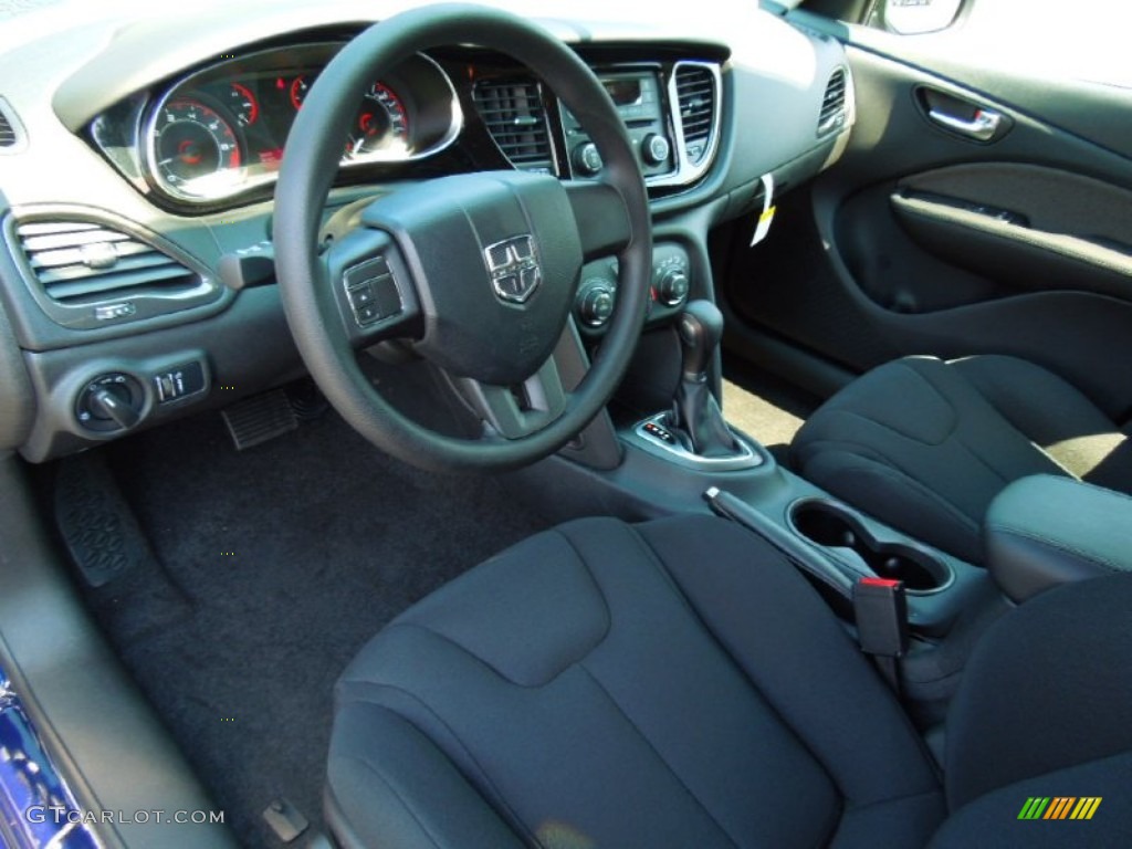 Black Interior 2013 Dodge Dart SE Photo #69534495