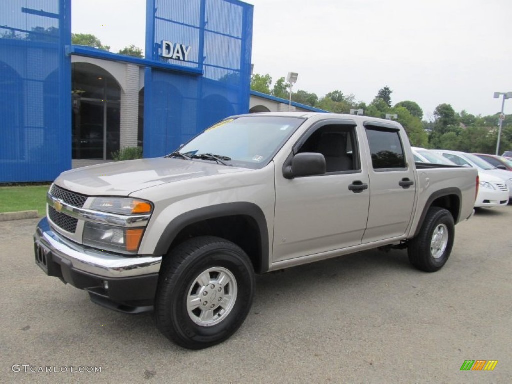 2006 Colorado LT Crew Cab 4x4 - Doeskin Tan / Very Dark Pewter photo #1