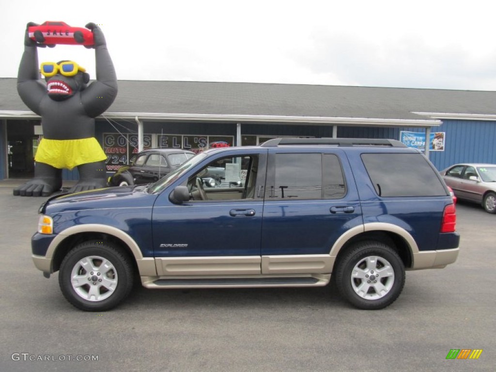 Dark Blue Pearl Metallic 2005 Ford Explorer Eddie Bauer 4x4 Exterior Photo #69535299