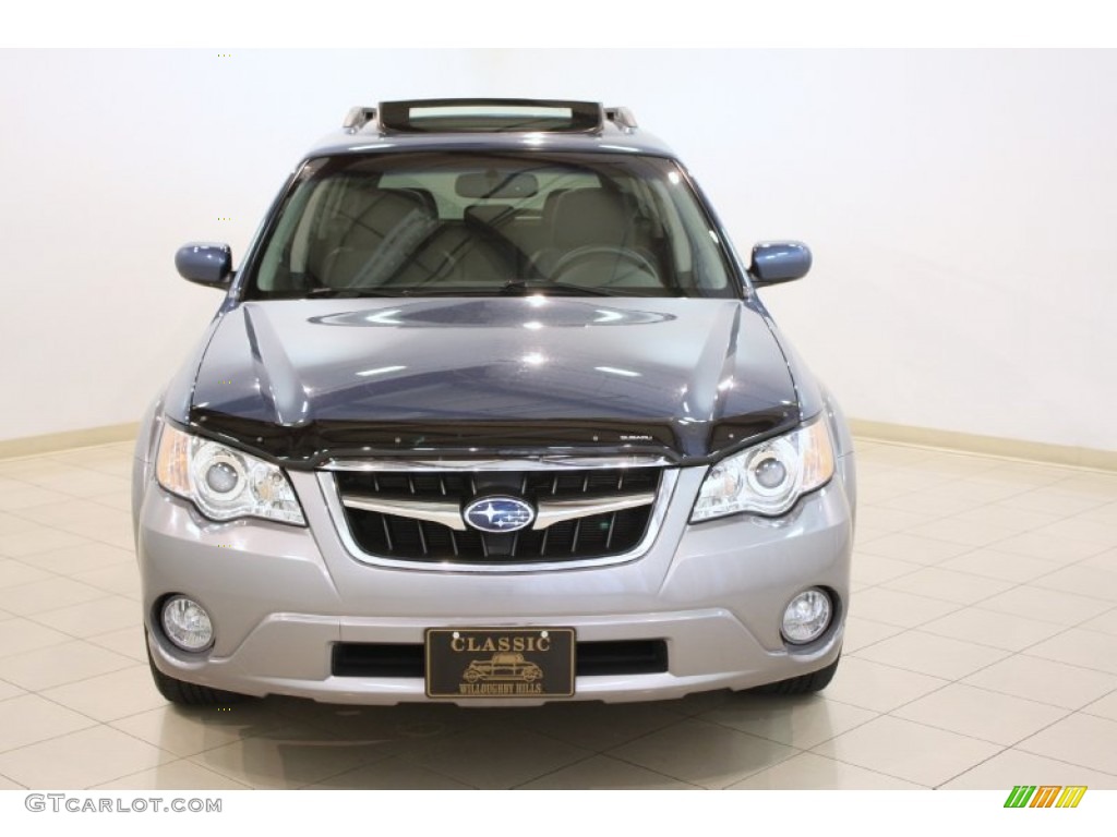 2009 Outback 2.5i Limited Wagon - Newport Blue Pearl / Off Black photo #2
