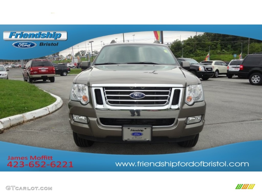 2007 Explorer Sport Trac Limited 4x4 - Mineral Grey Metallic / Dark Charcoal/Camel photo #3