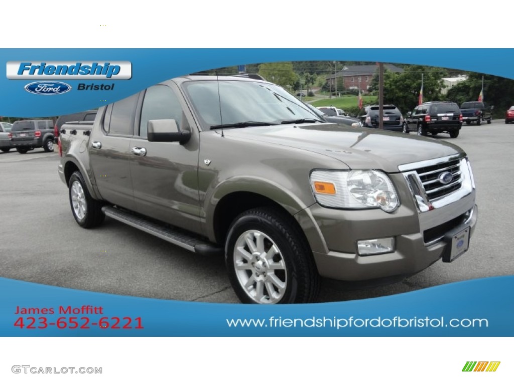 2007 Explorer Sport Trac Limited 4x4 - Mineral Grey Metallic / Dark Charcoal/Camel photo #4