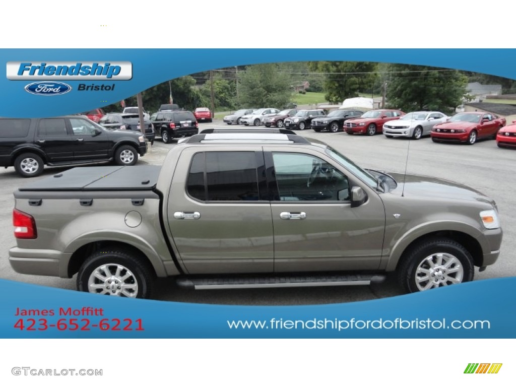 2007 Explorer Sport Trac Limited 4x4 - Mineral Grey Metallic / Dark Charcoal/Camel photo #5