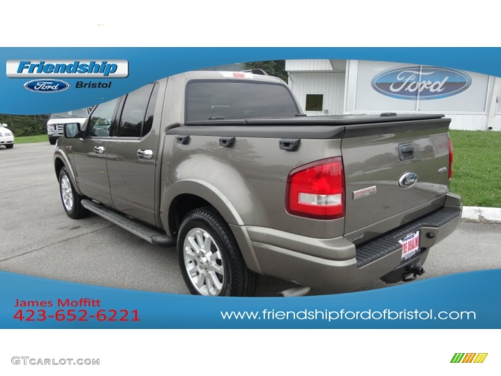 2007 Explorer Sport Trac Limited 4x4 - Mineral Grey Metallic / Dark Charcoal/Camel photo #10