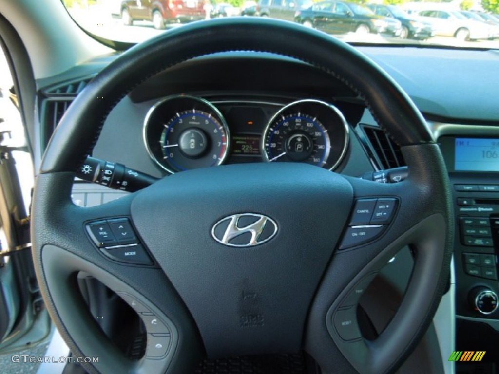 2011 Hyundai Sonata Limited Gray Steering Wheel Photo #69539847