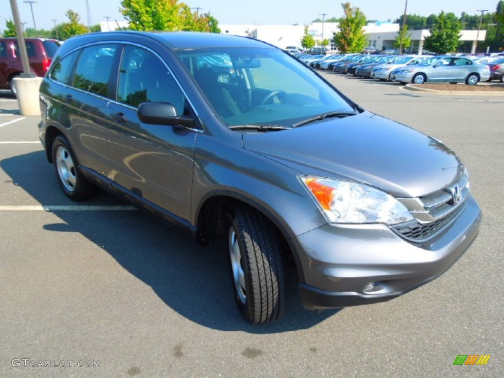 2010 CR-V LX AWD - Polished Metal Metallic / Black photo #2