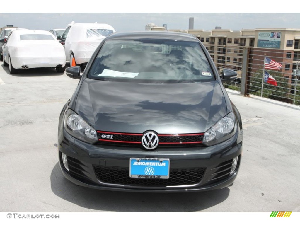 2013 GTI 4 Door - Carbon Steel Gray Metallic / Interlagos Plaid Cloth photo #2