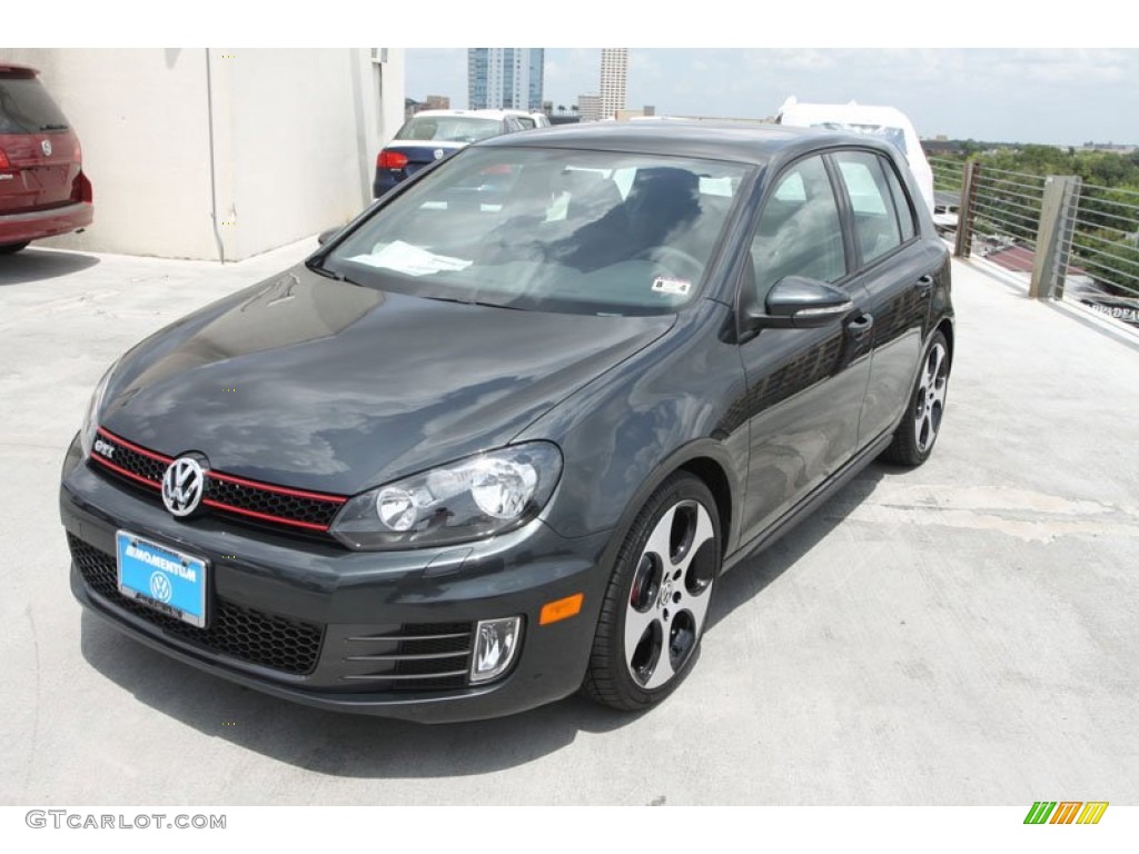 2013 GTI 4 Door - Carbon Steel Gray Metallic / Interlagos Plaid Cloth photo #3