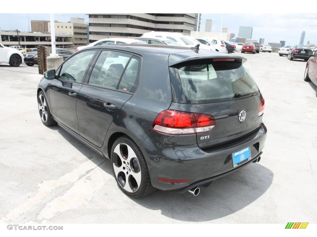 2013 GTI 4 Door - Carbon Steel Gray Metallic / Interlagos Plaid Cloth photo #6
