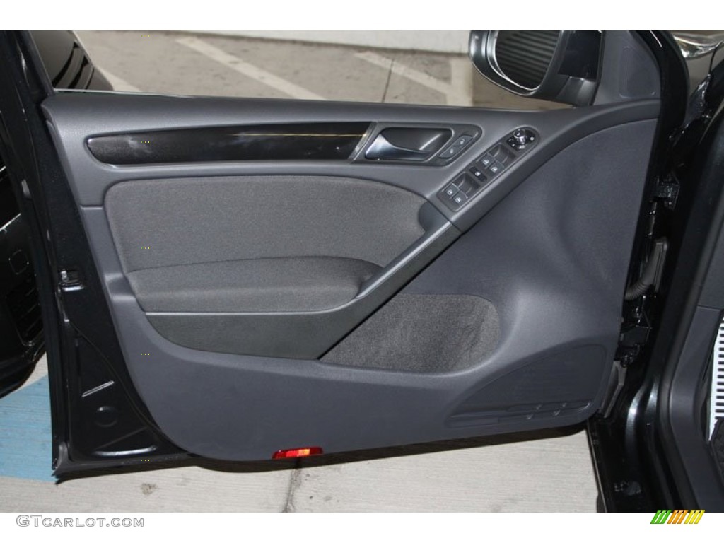 2013 Volkswagen GTI 4 Door Interlagos Plaid Cloth Door Panel Photo #69540891