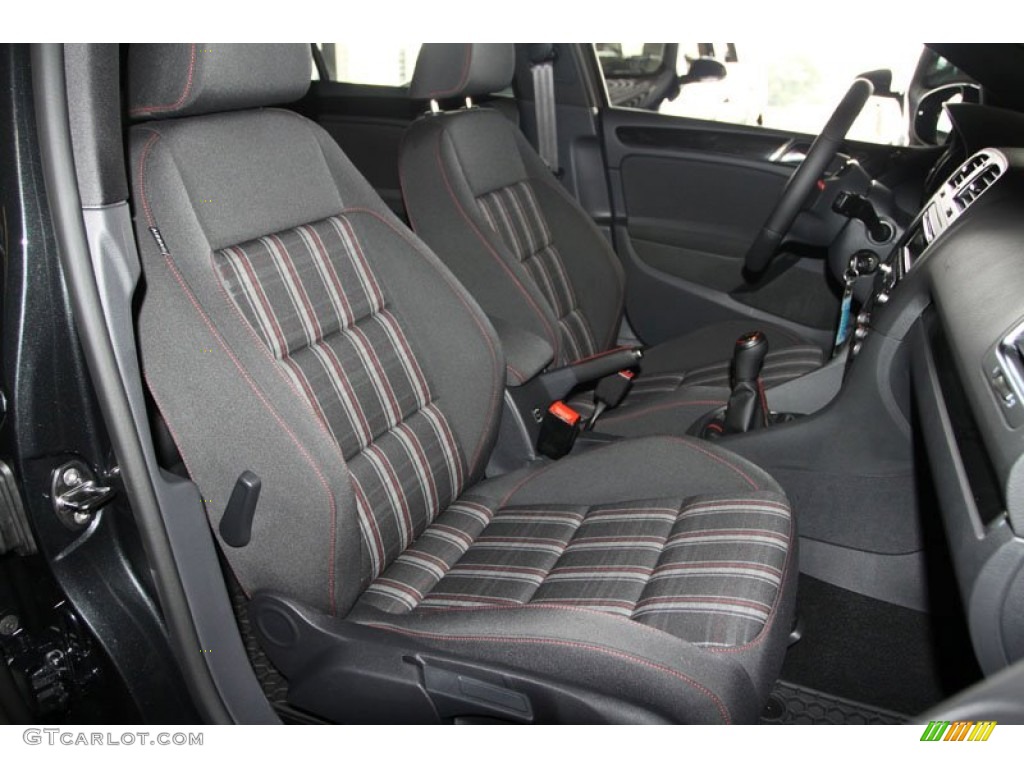 2013 GTI 4 Door - Carbon Steel Gray Metallic / Interlagos Plaid Cloth photo #24