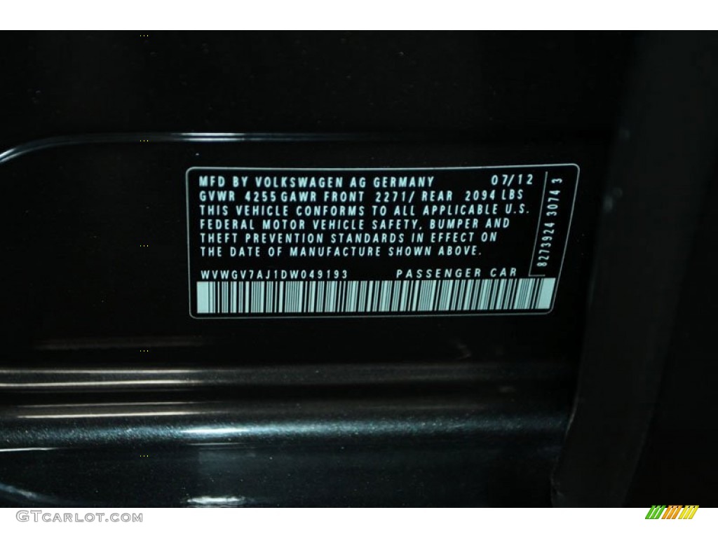 2013 GTI 4 Door - Carbon Steel Gray Metallic / Interlagos Plaid Cloth photo #27