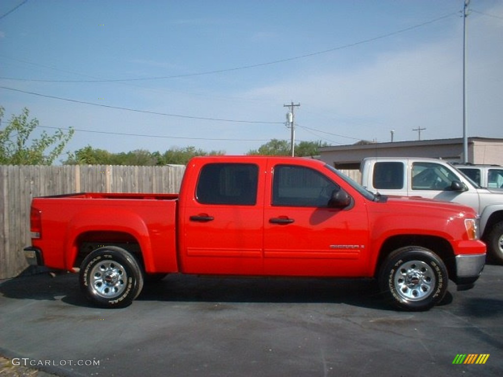 2008 Sierra 1500 SLE Crew Cab - Fire Red / Ebony photo #4