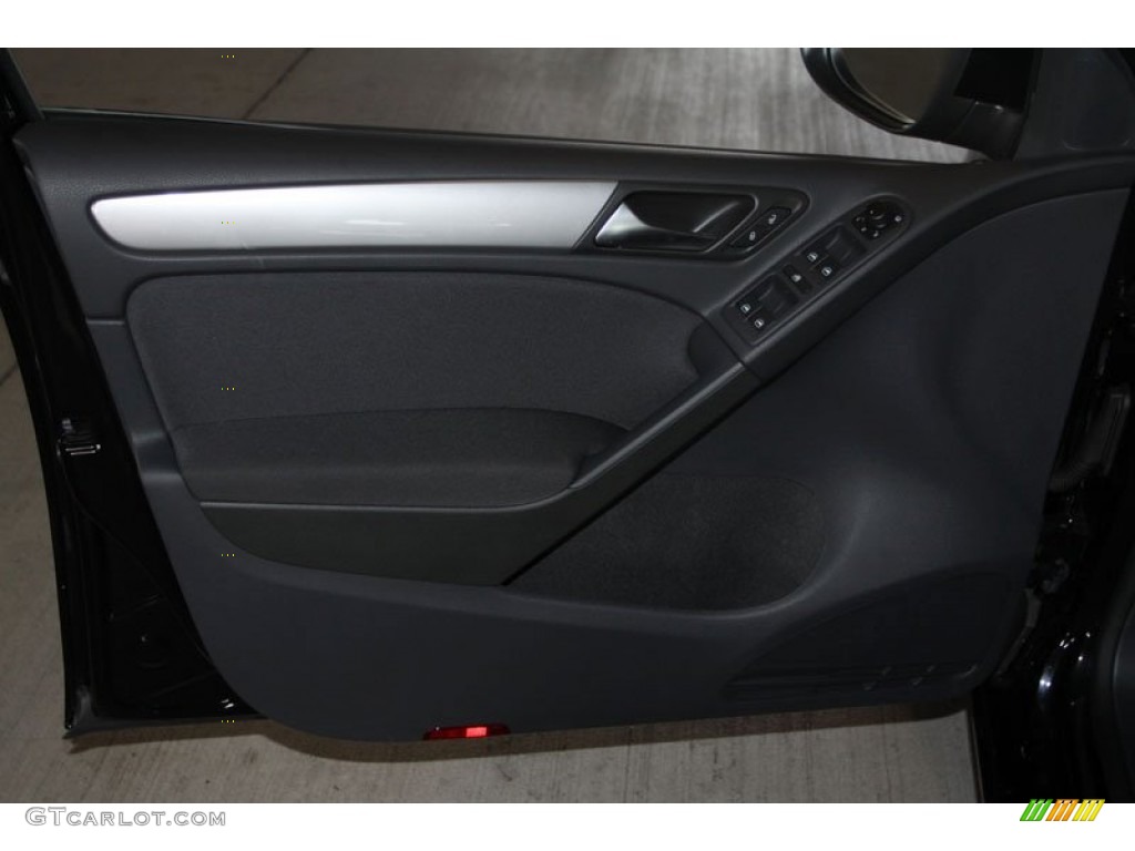 2013 Volkswagen Golf 4 Door Titan Black Door Panel Photo #69541348