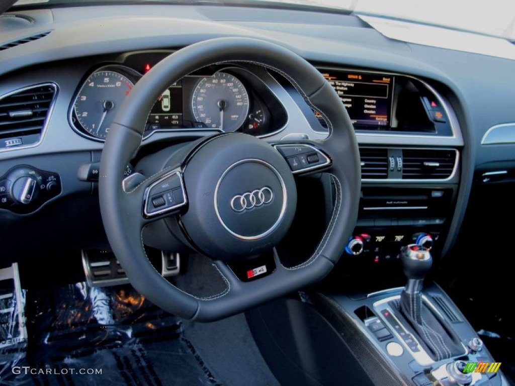2013 Audi S4 3.0T quattro Sedan Black Dashboard Photo #69542082