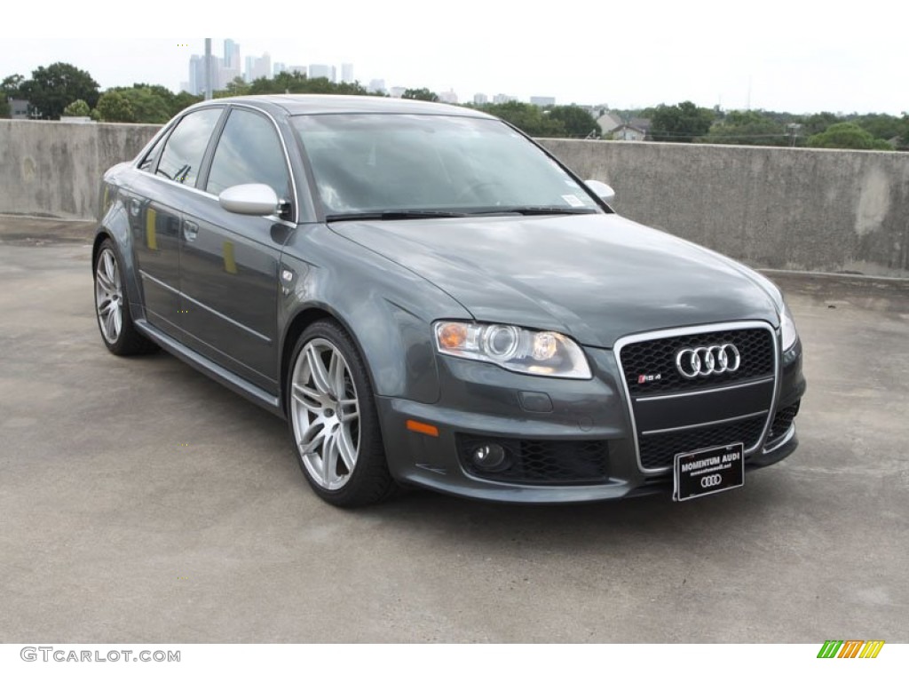 2007 RS4 4.2 quattro Sedan - Daytona Grey Pearl Effect / Black photo #1