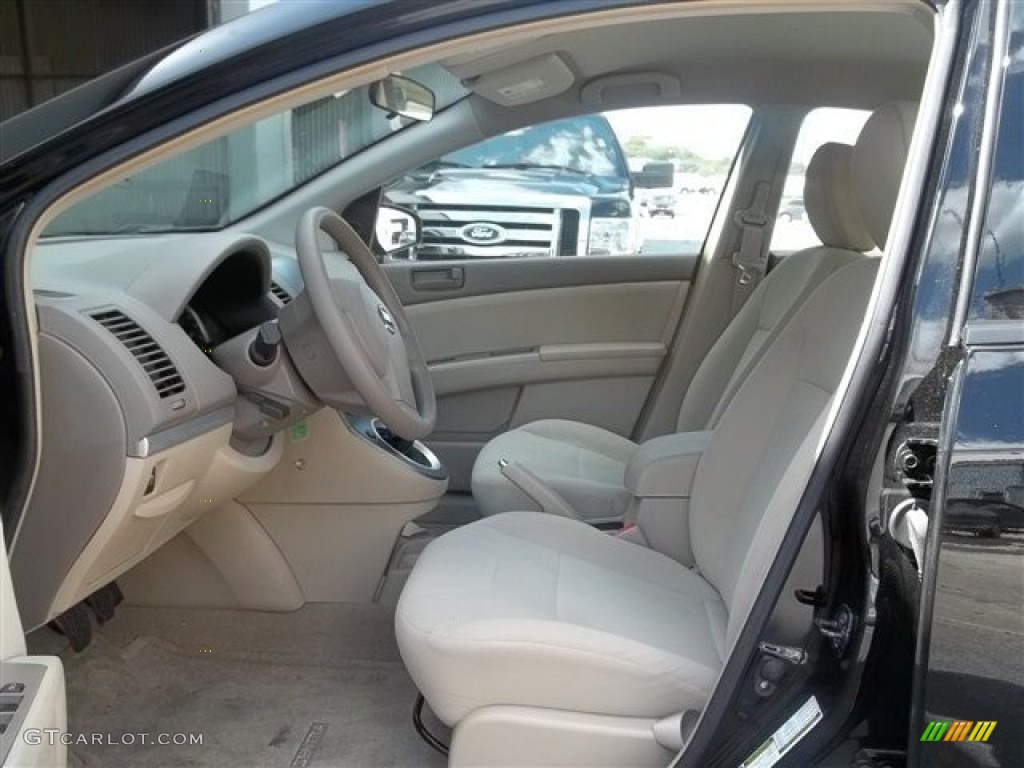 2012 Sentra 2.0 - Super Black / Beige photo #13