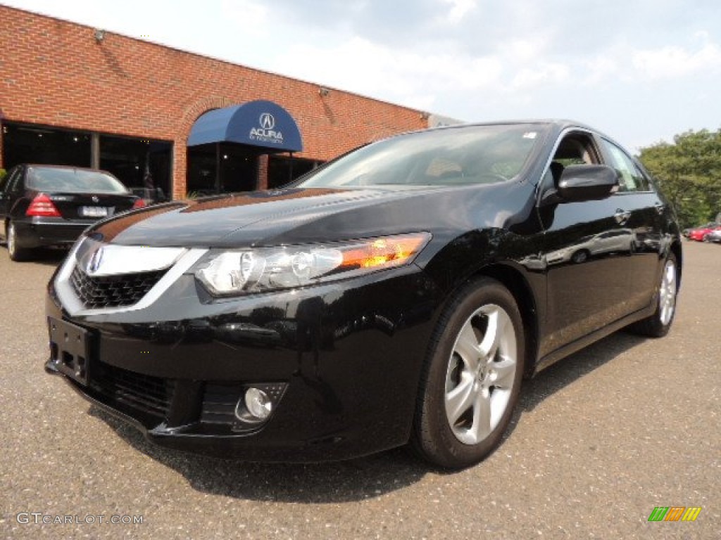 2010 TSX Sedan - Crystal Black Pearl / Ebony photo #1