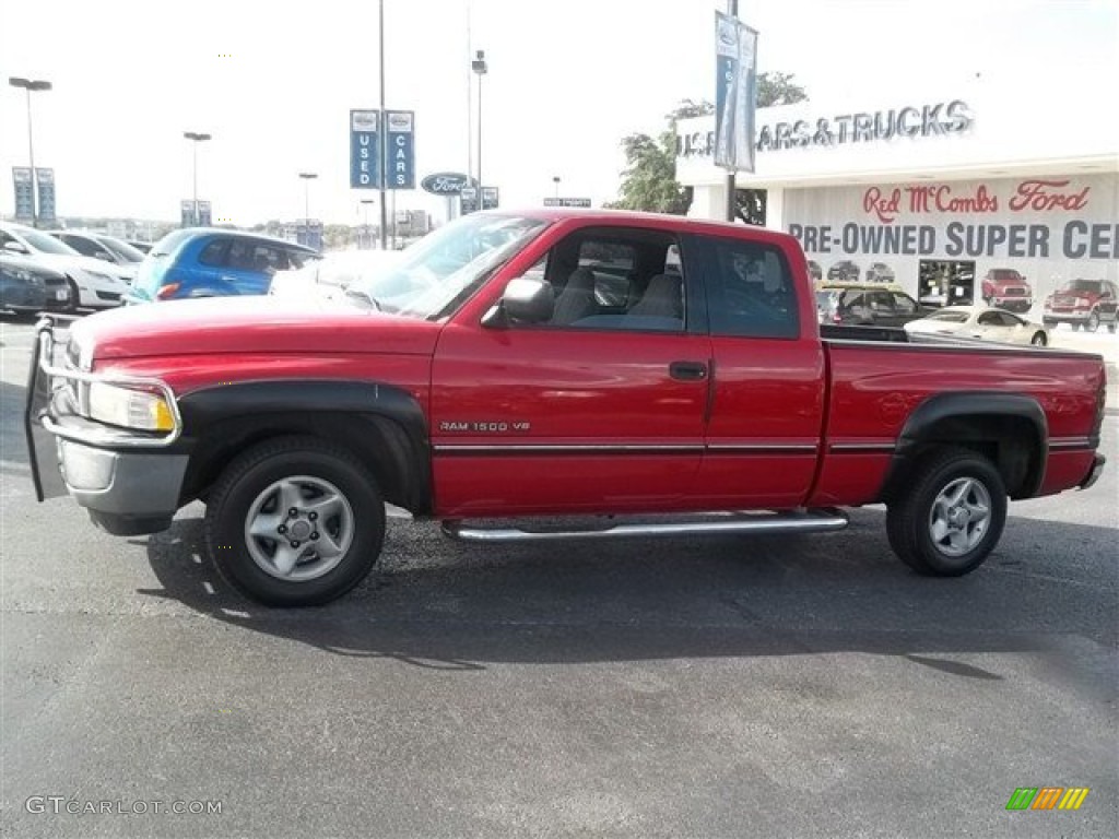 1996 Ram 1500 SLT Extended Cab - Flame Red / Gray photo #6