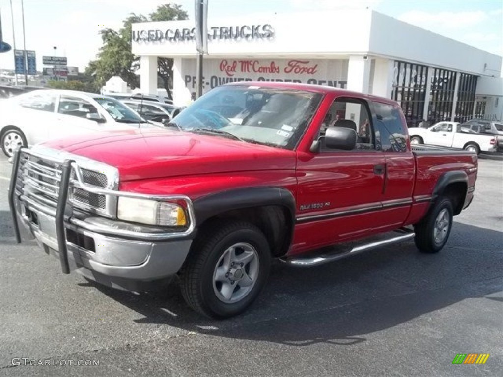 1996 Ram 1500 SLT Extended Cab - Flame Red / Gray photo #7