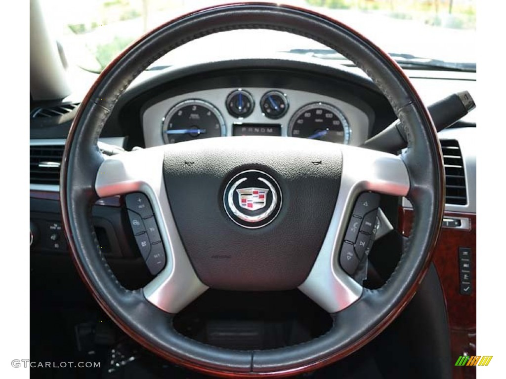 2011 Cadillac Escalade Luxury AWD Ebony/Ebony Steering Wheel Photo #69549345
