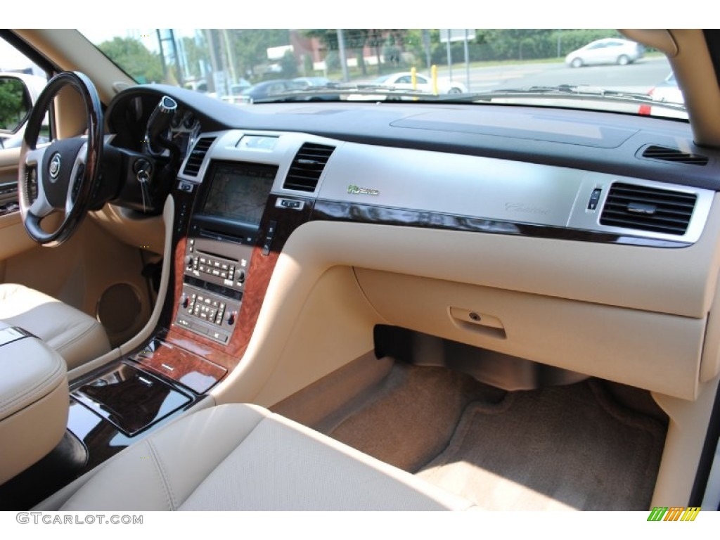 2010 Cadillac Escalade Hybrid AWD Cashmere/Cocoa Dashboard Photo #69549552
