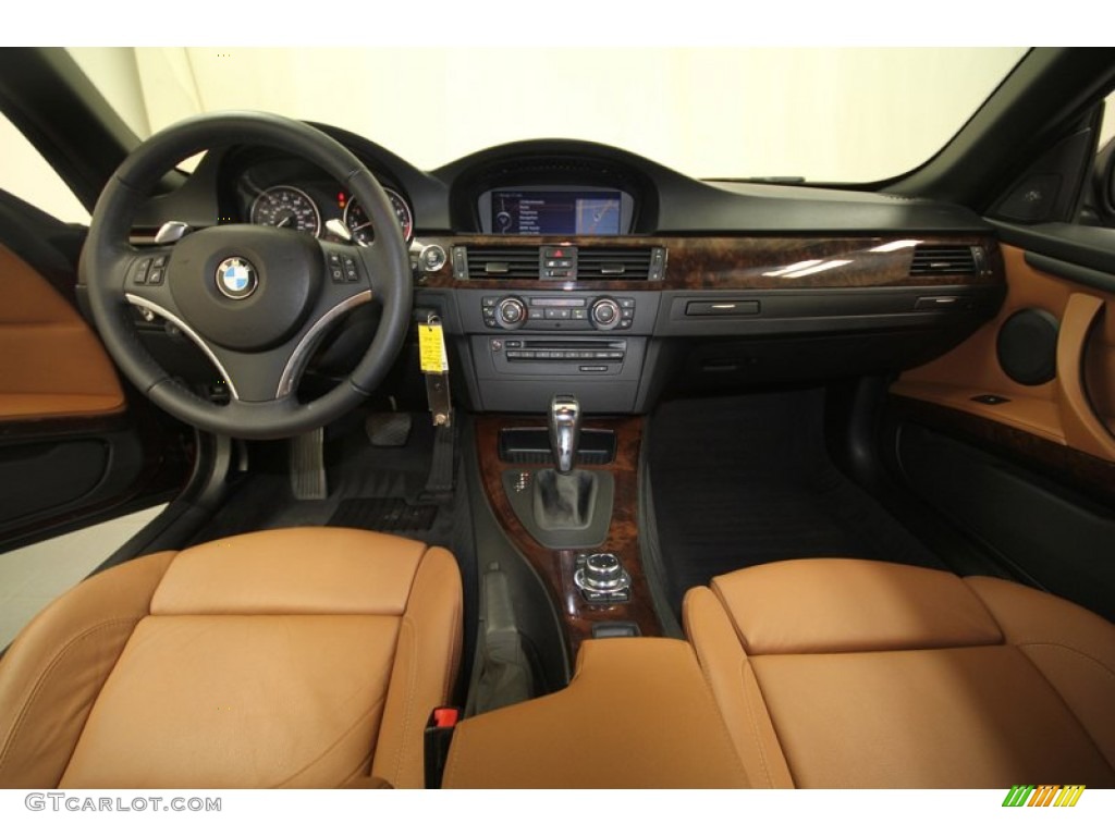 2010 BMW 3 Series 328i Convertible Saddle Brown Dakota Leather Dashboard Photo #69550182