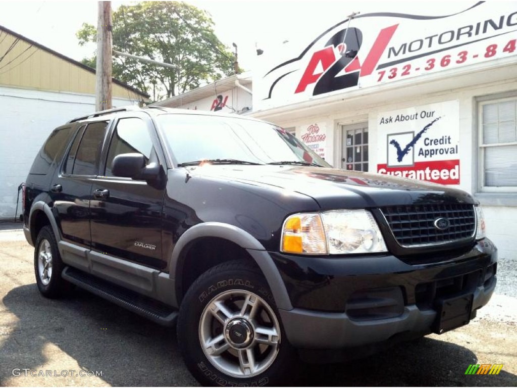 2002 Explorer XLT 4x4 - Black Clearcoat / Midnight Grey photo #1