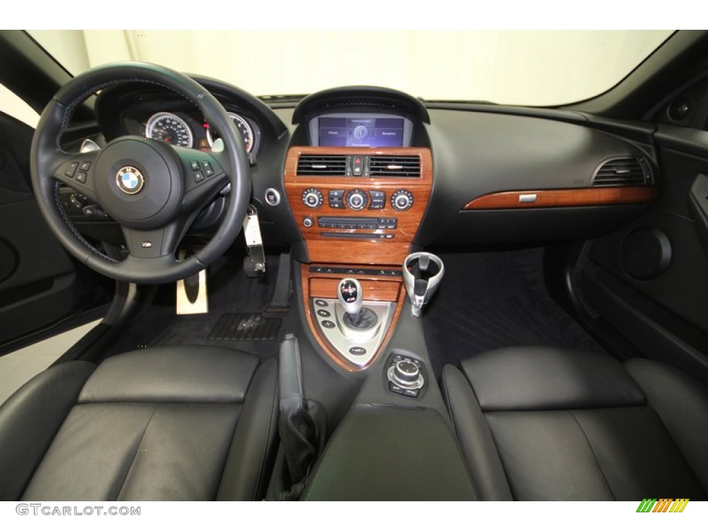 2009 BMW M6 Convertible Black Merino Leather Dashboard Photo #69551268