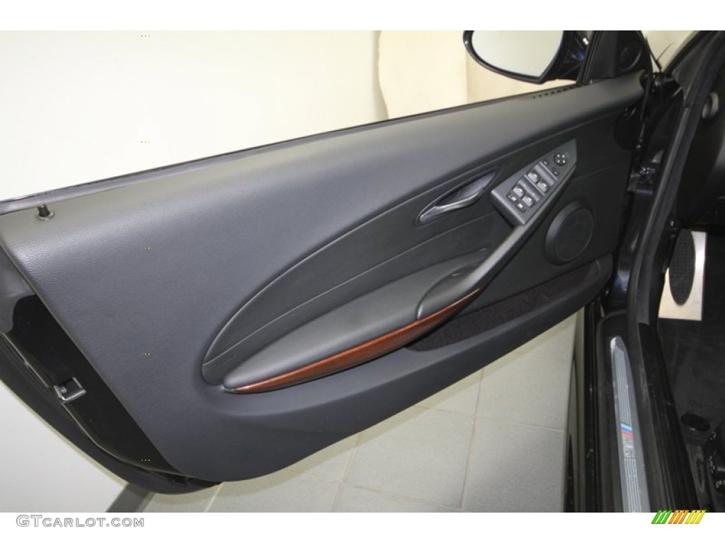 2009 BMW M6 Convertible Black Merino Leather Door Panel Photo #69551364