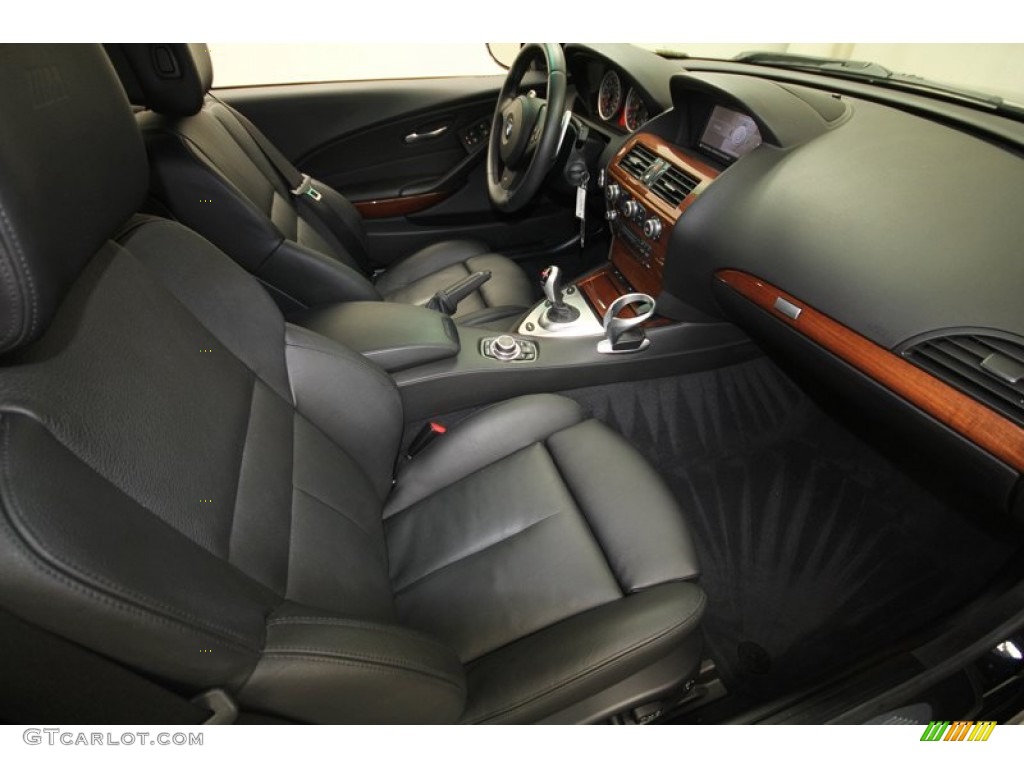 Black Merino Leather Interior 2009 BMW M6 Convertible Photo #69551520