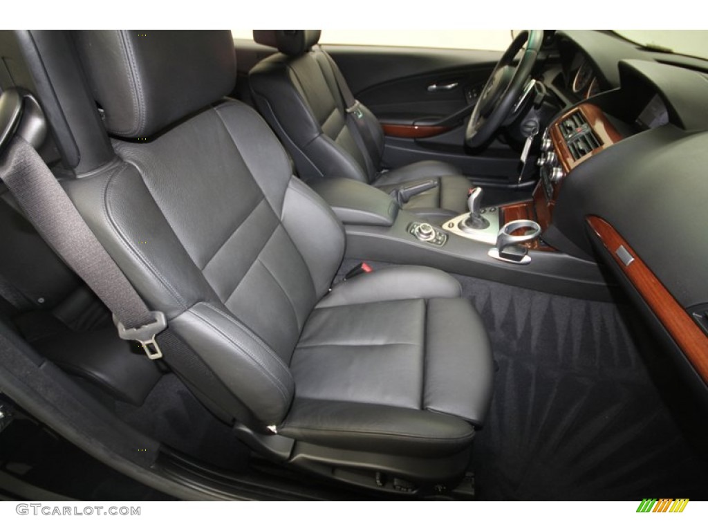 Black Merino Leather Interior 2009 BMW M6 Convertible Photo #69551547