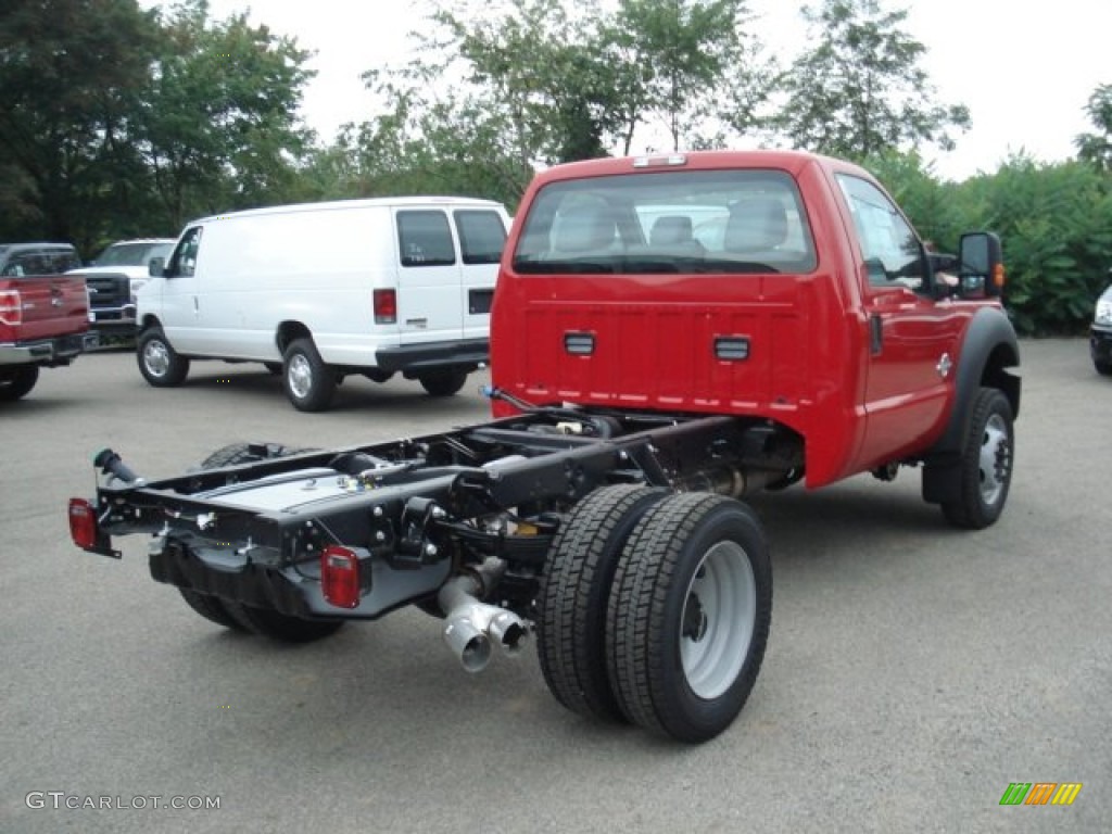 Vermillion Red 2012 Ford F550 Super Duty XL Regular Cab 4x4 Chassis Exterior Photo #69551880