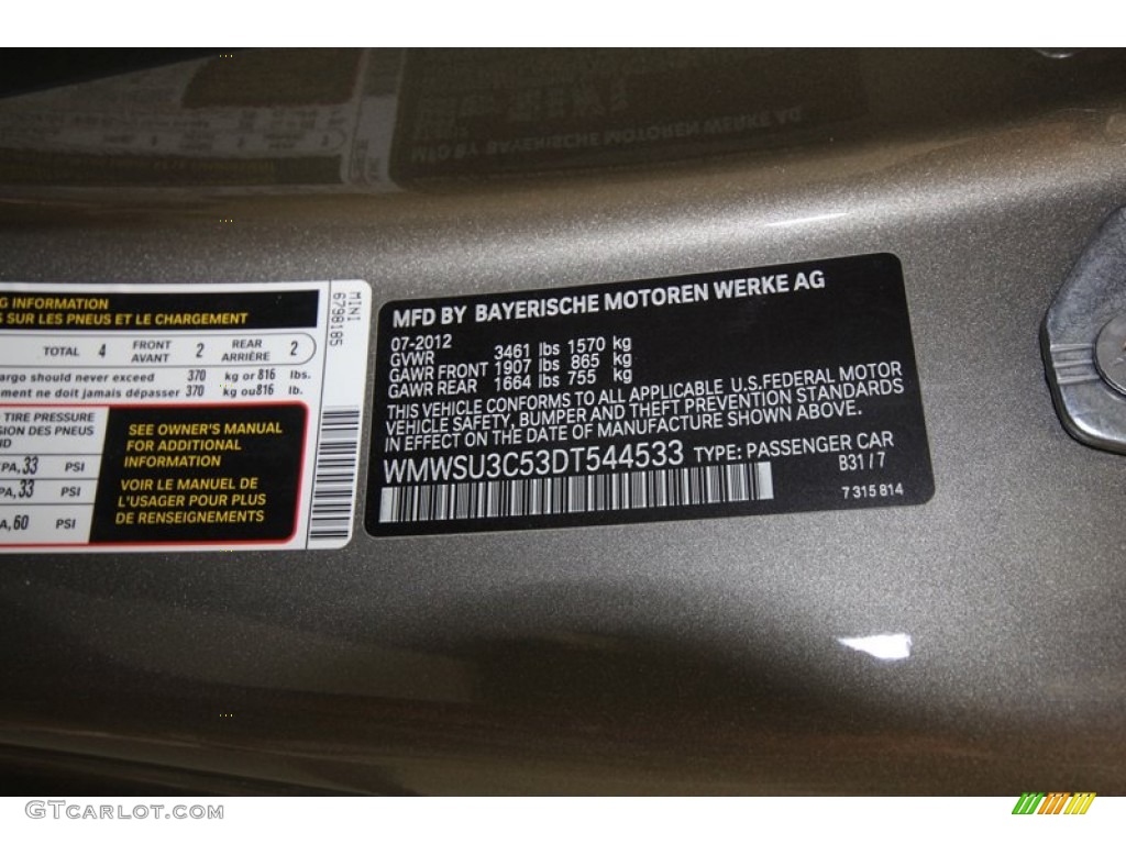 2013 Cooper Color Code B31 for Velvet Silver Metallic Photo #69552819