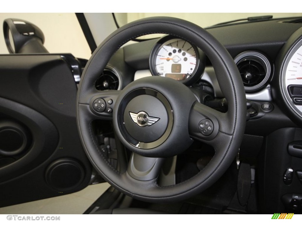 2013 Mini Cooper Hardtop Carbon Black Steering Wheel Photo #69552945