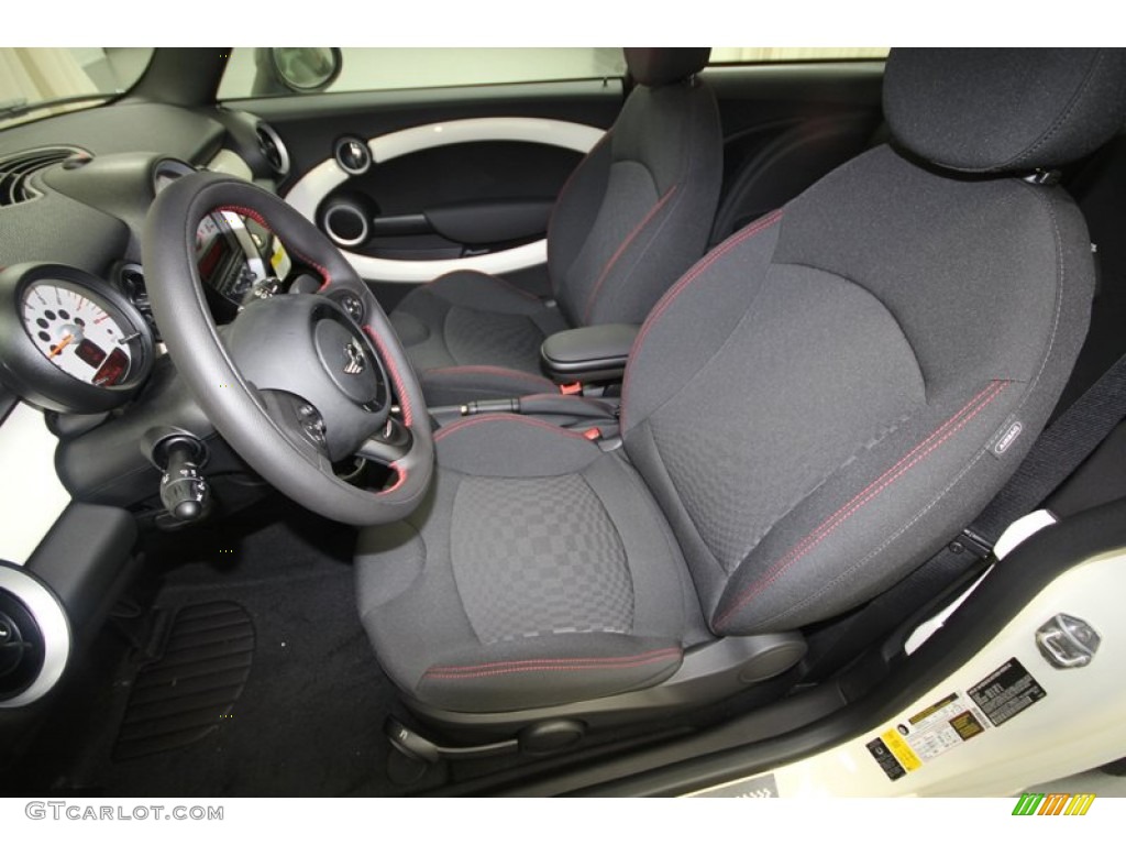 John Cooper Works Black Checkered Cloth Interior 2013 Mini Cooper S Hardtop Photo #69553827