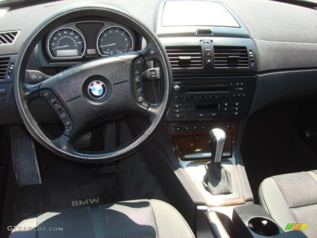 2006 BMW X3 3.0i Black Dashboard Photo #69555085