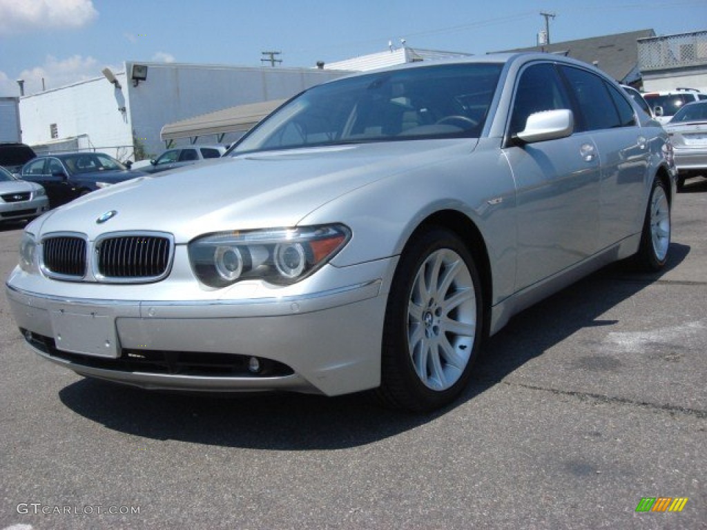 2004 7 Series 745Li Sedan - Titanium Silver Metallic / Basalt Grey/Flannel Grey photo #1