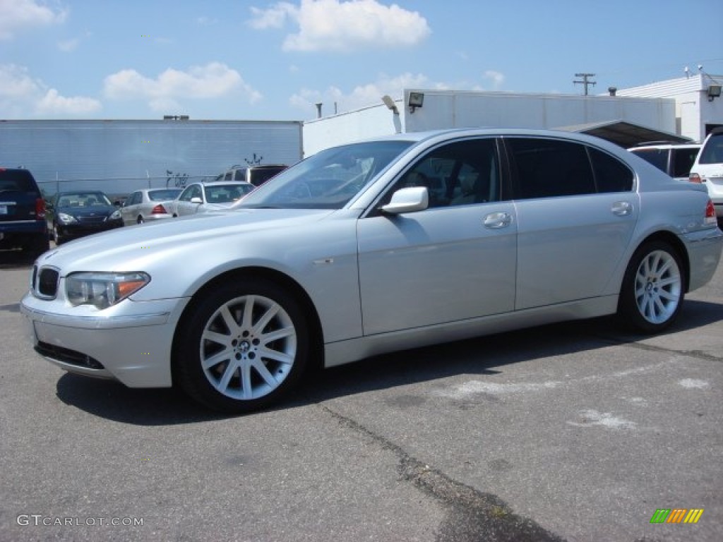 2004 7 Series 745Li Sedan - Titanium Silver Metallic / Basalt Grey/Flannel Grey photo #2