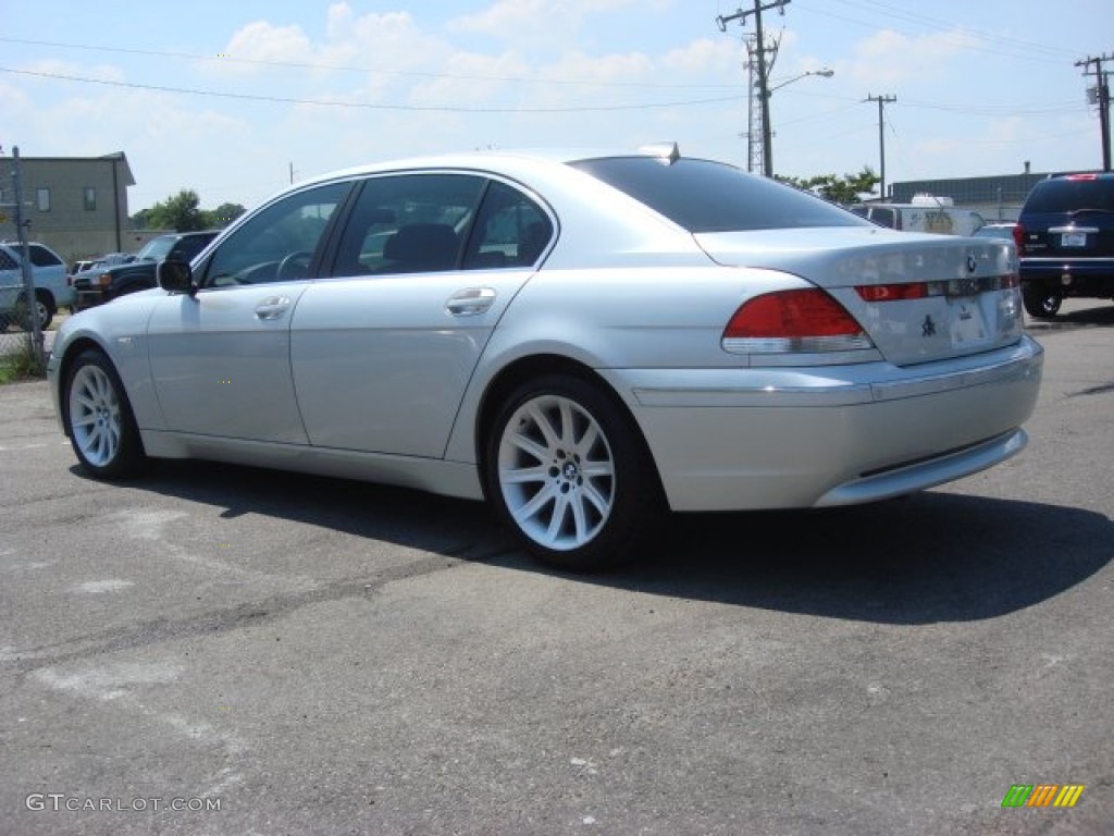 2004 7 Series 745Li Sedan - Titanium Silver Metallic / Basalt Grey/Flannel Grey photo #4