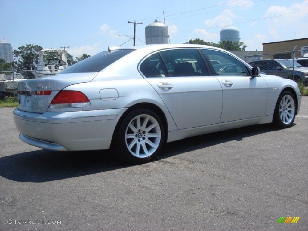 2004 7 Series 745Li Sedan - Titanium Silver Metallic / Basalt Grey/Flannel Grey photo #5