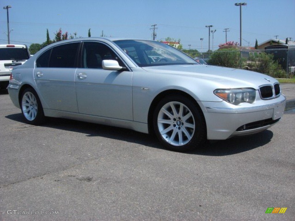 2004 7 Series 745Li Sedan - Titanium Silver Metallic / Basalt Grey/Flannel Grey photo #7