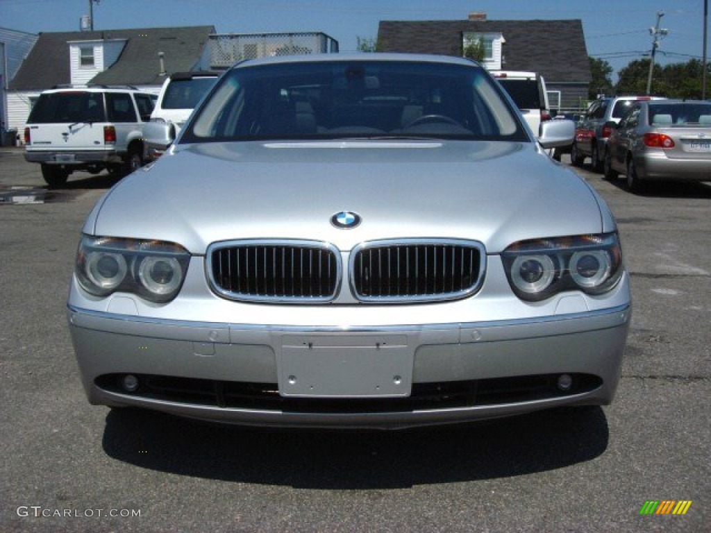 2004 7 Series 745Li Sedan - Titanium Silver Metallic / Basalt Grey/Flannel Grey photo #9